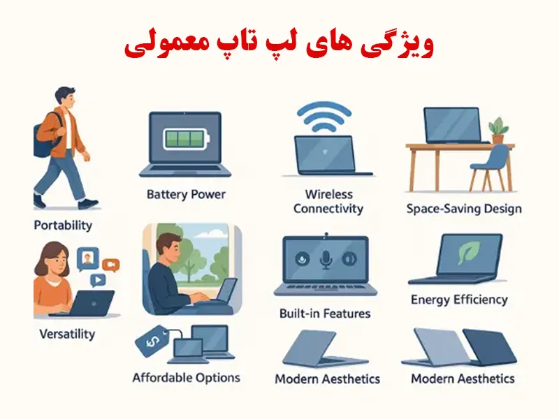 کاربردهای لپ تاپ معمولی